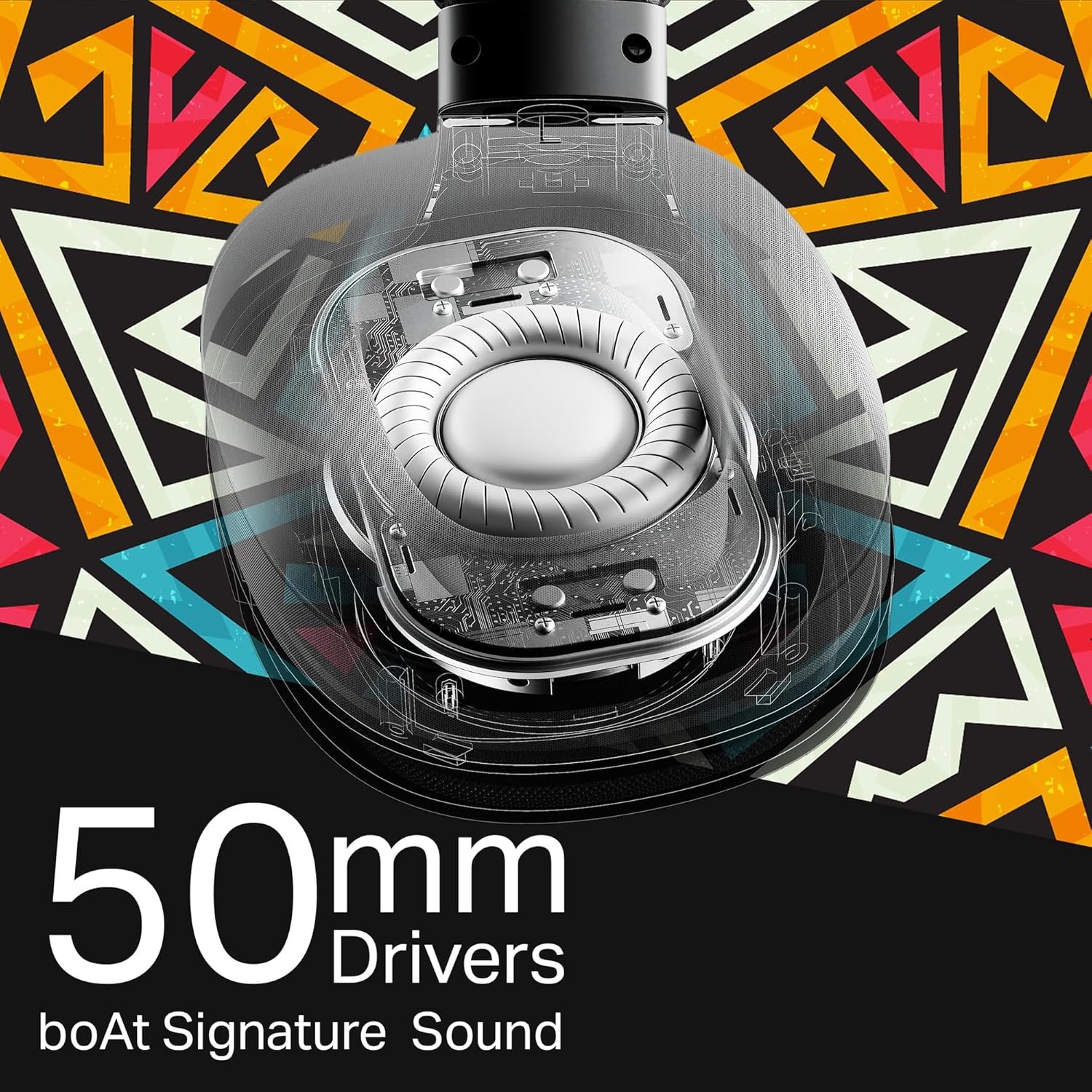 boat rockerz plus 550, customizable earcups, 100h battery, 50mm drivers, dual pair, stream ad free music via app support, bluetooth headphones, wireless headphone with mic (black psyche) boat rockerz plus 550, customizable earcups, 100h battery, 50mm drivers, dual pair, stream ad free music via app support, bluetooth headphones, wireless headphone with mic (black psyche)
